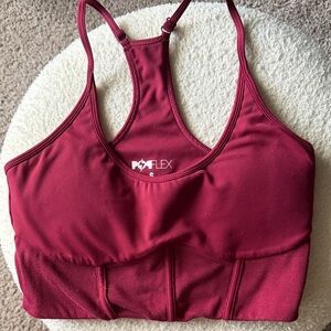POPFLEX Active Plié Corset Crop Bralette - Ruby Size S